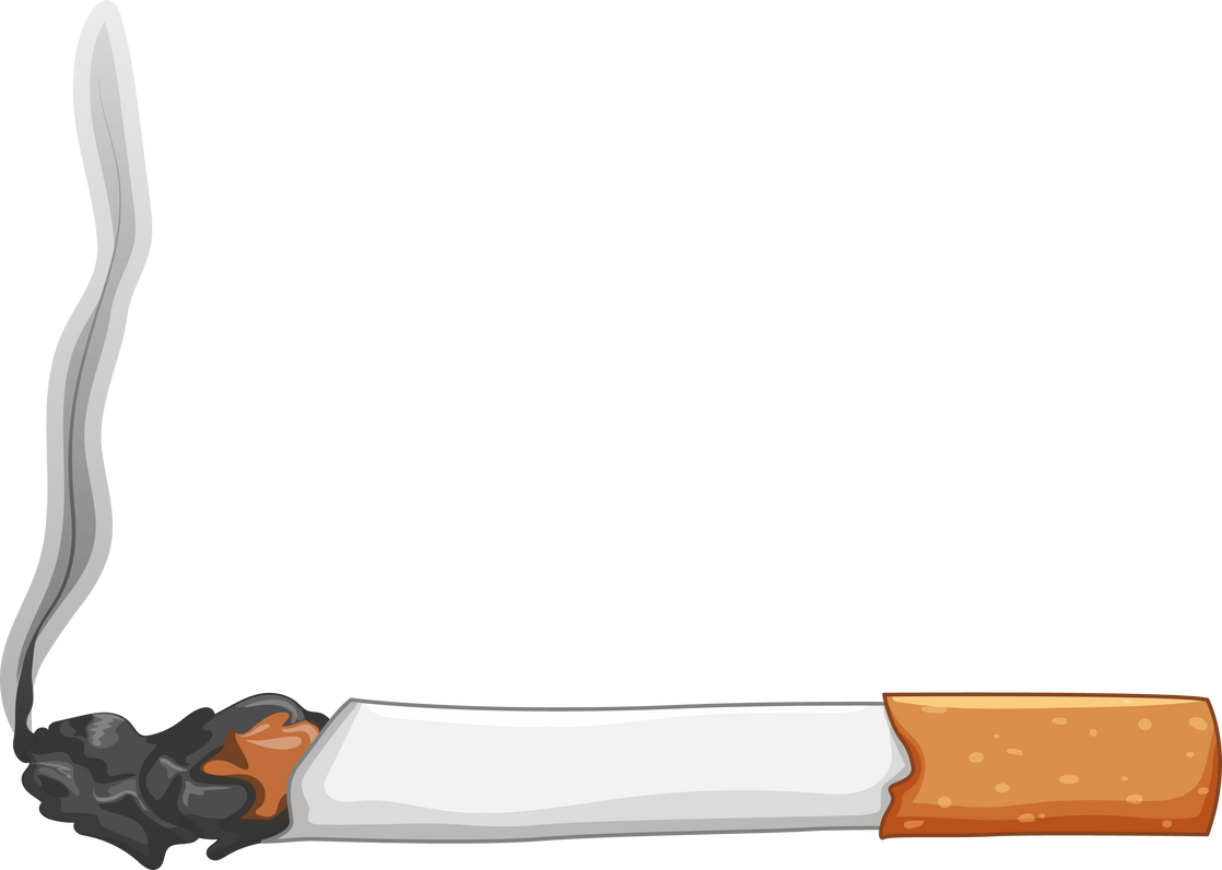 Burning Cigarette with Smoke